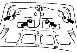 Снятие фонарей двери задка на крышке багажника (задний ход, задний противотуманный, номер ной знак)