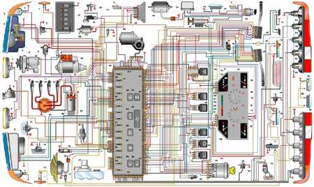 Электрическая схема автомобиля Москвич 21412-01, 214122, 214123, 2335
