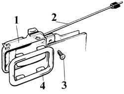  Снятие и установка внутренней ручки открывания двери Ford Escort